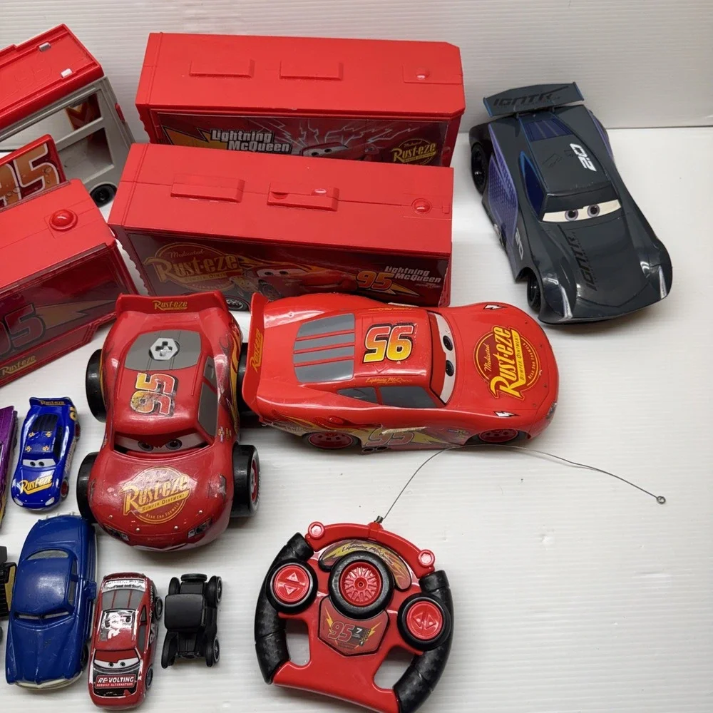 Large Lot Of Disney Pixar The Cars Bundle Vintage Plastic & Diecast 20 Pcs